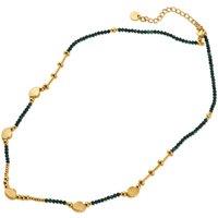 BIG METAL LONDON Women's LIVIA STAINLESS STEEL NECKLACE in Green | Size: 40 cm