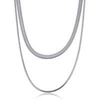 BIG METAL LONDON Women's MIMI STAINLESS STEEL NECKLACE in Silver | Size: 40 cm