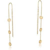 BIG METAL LONDON Women's MIRA STAINLESS STEEL EARRINGS in Gold | Size: 7 cm