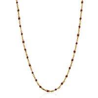 BIG METAL LONDON Women's LILY STAINLESS STEEL NECKLACE in Red | Size: 40 cm