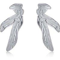 BIG METAL LONDON Women's STILIANA FLORAL STAINLESS STEEL EARRINGS in Silver | Size: 6 cm