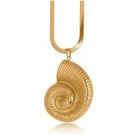 BIG METAL LONDON Women's IMAN SHELL STAINLESS STEEL NECKLACE in Gold | Size: 41 cm