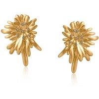 BIG METAL LONDON Women's FREDERICA FLORAL MATTE EARRINGS in Gold | Size: 2 cm