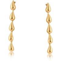 BIG METAL LONDON Women's HORTENSE LONG DROP DANGLE EARRINGS in Gold | Size: 8 cm