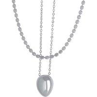 BIG METAL LONDON Women's SIMONE SET OF TWO NECKLACES in Silver | Size: 44 cm
