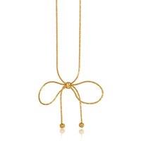 BIG METAL LONDON Women's SYLVIE SMAL BOW CHAIN NECKLACE in Gold | Size: 41 cm