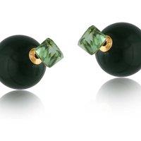 BIG METAL LONDON Women's INGRID BALLOON EARRINGS in Green | Size: 2 cm