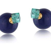 BIG METAL LONDON Women's INGRID BALLOON EARRINGS in Blue | Size: 2 cm