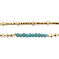BIG METAL LONDON Women's ARIS SET OF BRACELETS in Blue | Size: 17 cm
