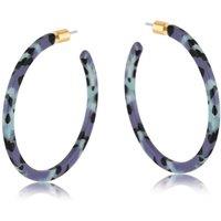 BIG METAL LONDON Women's SYLVIA RESIN SKINNY EARRINGS in Purple | Size: 5 cm