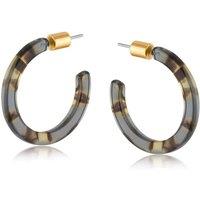 BIG METAL LONDON Women's ILONA RESIN SKINNY EARRINGS in Grey | Size: 2 cm