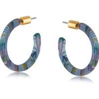 BIG METAL LONDON Women's MARIE RESIN SKINNY EARRINGS in Blue | Size: 2 cm