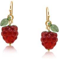 BIG METAL LONDON Women's MALINA RASPBERRY DANGLE EARRINGS in Red | Size: 2 cm