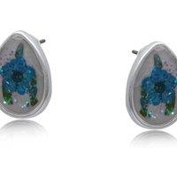 BIG METAL LONDON Women's SIENNA WILDFLOWER STUD EARRINGS in Silver | Size: 2 cm