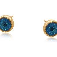 BIG METAL LONDON Women's FLORENCE WILDFLOWER STUD EARRINGS in Gold | Size: 2 cm