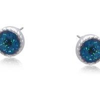 BIG METAL LONDON Women's FLORENCE WILDFLOWER STUD EARRINGS in Silver | Size: 2 cm