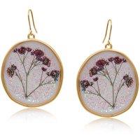 BIG METAL LONDON Women's ORLEAN WILDFLOWER STATEMENT EARRINGS in Gold | Size: 4 cm