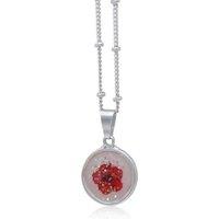 BIG METAL LONDON Women's SELMA WILDFLOWER SMALL PENDANT NECKLACE in Silver | Size: 40 cm