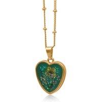 BIG METAL LONDON Women's MARIA WILDFLOWER MEDIUM PENDANT NECKLACE in Gold | Size: 57 cm
