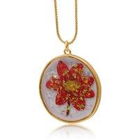 BIG METAL LONDON Women's DEAUVILLE WILDFLOWER ADJUSTABLE SIZE PENDANT NECKLACE in Gold | Size: 30 inches