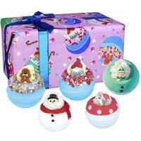Bomb Cosmetics Women's Happy Fizzmas Christmas Bath Bomb Gift Set in Pink