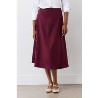 Finery London Women's Ruth Ponte Jersey Midi Skirt in Wine | Size: 24