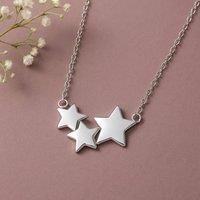 Orsa May Women's Sterling Silver 3 Star Necklace