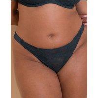 Curvy Kate Women's All Night Lace Tanga Brazilian Briefs Knickers in Blue | Size: Small