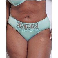 Flirtelle Women's Swirl Classic Brief Touch Knickers Lingerie in Blue | Size: 22