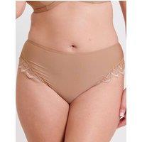 Flirtelle Women's Emilie Deco Classic Brief Knickers in Beige | Size: Medium