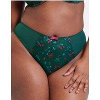 Flirtelle Women's Rosie Brazilian Briefs Knickers in Emerald | Size: Small