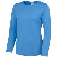 AWDis Cool Women's Girlie Long-Sleeved T-Shirt in Blue | Size: 16