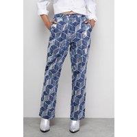 Warehouse Women's Patterned Sequin Denim Jean | Size: 14