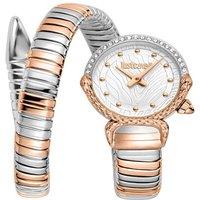 Just Cavalli Women's Snake Two Tone Silver & Rose Gold Stainless Steel Diamond Watch