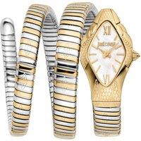 Just Cavalli Women's Snake White MOP Two Tone Silver & Gold Stainless Steel Watch