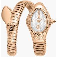 Just Cavalli Women's Snake Silver Dial Rose Gold Color Stainless Steel Watch
