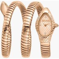 Just Cavalli Women's Snake Rose Gold Color Rose Gold Dial Rose Gold Stainless Steel Watch