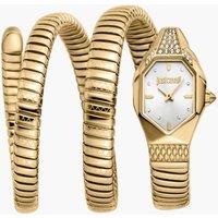 Just Cavalli Women's Snake Gold Color Silver Dial, Gold Color Stainless Steel Watch