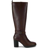 Carvela Women's 'Silver 2 Knee Wide Fit' Leather Boots in Brown | Size: 4