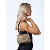 SVNX Women's Gold Embellished Shoulder Bag