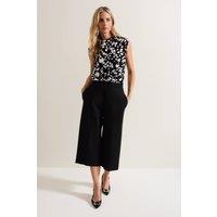 Phase Eight Women's Lori Cropped Culotte in Black | Size: 8