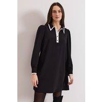 Phase Eight Women's Gina Collar Swing Dress in Black | Size: 6