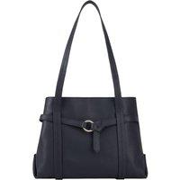 Dents Women's Eaton Leather Shoulder Bag in Navy