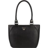 Dents Women's Oxford Leather Shoulder Bag in Black