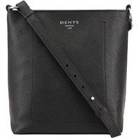 Dents Women's Pembroke Leather Cross Body Bag in Black