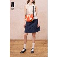 Orla Kiely Women's Bold Pear Print Adjustable Crossbody Bag in Coated Cotton in Red