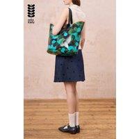 Orla Kiely Women's Large Lightweight Tote Bag with Patterned Design & Dual Handles in Green
