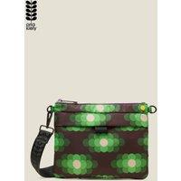 Orla Kiely Women's Vegan Crossbody Bag with Adjustable Strap & Front Pocket in Green