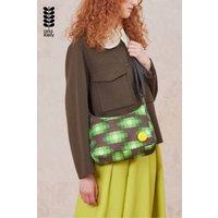 Orla Kiely Women's Lightweight Small Shoulder & Crossbody Bag With Adjustable Strap in Green