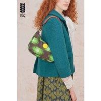 Orla Kiely Women's Vegan Mini Shoulder Bag with Adjustable Strap & Flower Haze Print in Green